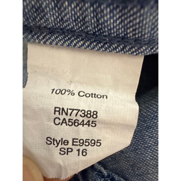 J.Crew Womens Medium Denim Chambray Shirt Dress 100% Cotton Button Front - Picture 6 of 6